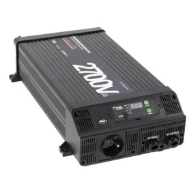 Convertisseur sinusoïdal DC-AC PS-RT 2700 VA | 12-230V avec relais transfert 30 A et écran déportable