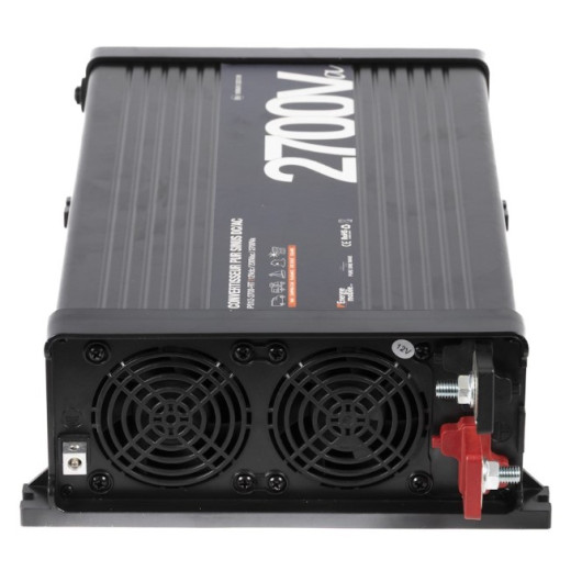 Convertisseur sinusoïdal DC-AC PS-RT 2700 VA | 12-230V avec relais transfert 30 A et écran déportable | vue arrière ventilateurs