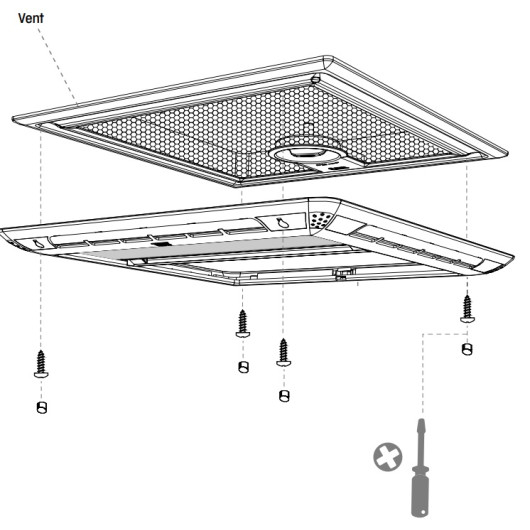 Rollo Vent 40 Fiamma | Store occultant 40x40 pour lanterneau de van, fourgon et camping-car | schéma installation