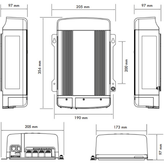 Chargeur booster DC-DC Haute puissance 100A pour bateau, camping-car et fourgon aménagé.