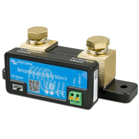 Contrôleur de batterie Smartshunt 500A VICTRON ENERGY Smartshunt 500A Victron Energy | shunt Bluetooth pour réseau 12/24V de camping-car, bateau et van - vu face