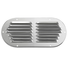 SEAWORLD Grille aération inox oblongue 34 cm² | 233 x 116 mm - vu dessus