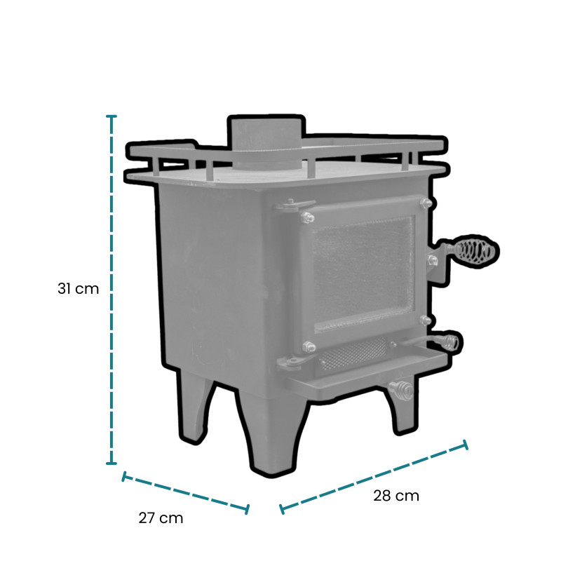 CUBIC Mini Poële à bois 4 kW pour fourgon, campingcar, tiny house — free download