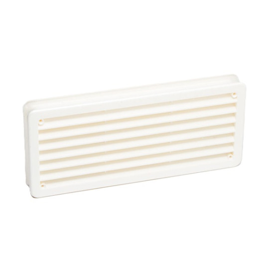 Grille D'Aération Avec Ventilateur Coulissant Plastique 70x250mm Blanc - Caravane Camping-Car Bateau