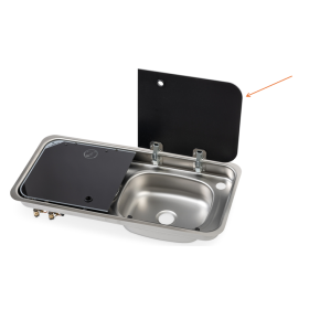 CARBEST Couvercle pour combiné évier 2 feux gaz Couvercle de rechange pour réchaud Carbest 2 feux + évier pour fourgon aménagé et camping-car