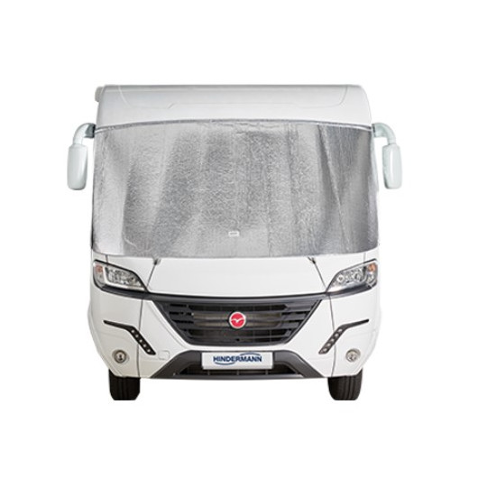 Rideau isolant extérieur universel 4 saisons Hindermann | 2,67x1,30m pare-brise de camping‑car intégral | vue de face
