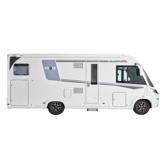 Rideau isolant extérieur universel 4 saisons Hindermann | 2,67x1,30m pare-brise de camping‑car intégral | vue de profil
