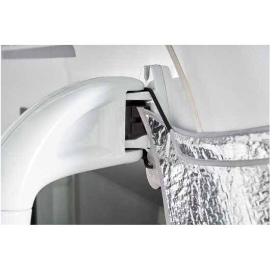 Rideau isolant extérieur 4 saisons Hindermann | 2,67x1,30m pare-brise de camping‑car intégral | bande élastique