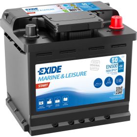 Batterie de démarrage de Exide Start EN500  de 50 Ah | Batterie plomb de démarrage pour moteur hors-bord