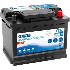 Batterie de démarrage de Exide Start EN600 de 62 Ah | Batterie plomb de démarrage pour moteur hors-bord