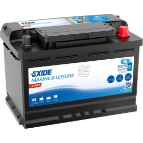 Batterie de démarrage de Exide Start EN750  de 74 Ah | Batterie plomb de démarrage pour moteur hors-bord
