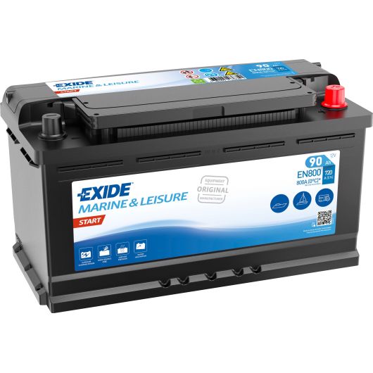 Batterie de démarrage de Exide Start EN800 de 90 Ah | Batterie plomb de démarrage pour moteur hors-bord