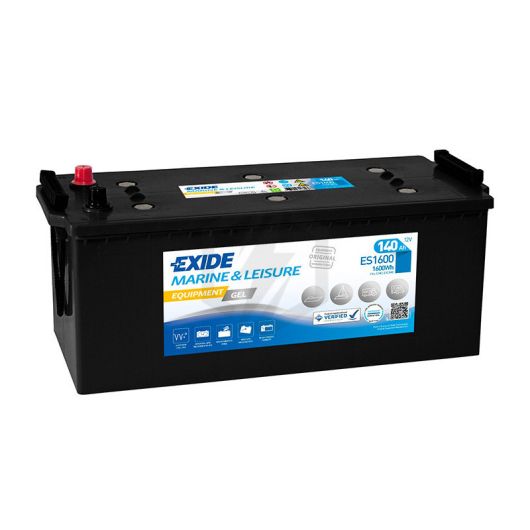 Batterie de servitude de 140 Ah EXIDE Equipment ES1600 | Batterie GEL pour bateau ou van aménagé