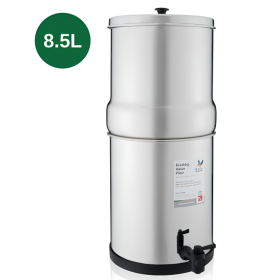 Filtre à gravité acier inox 8,5 L British Berkefeld | Purification de l'eau sans électricité pour van aménagé