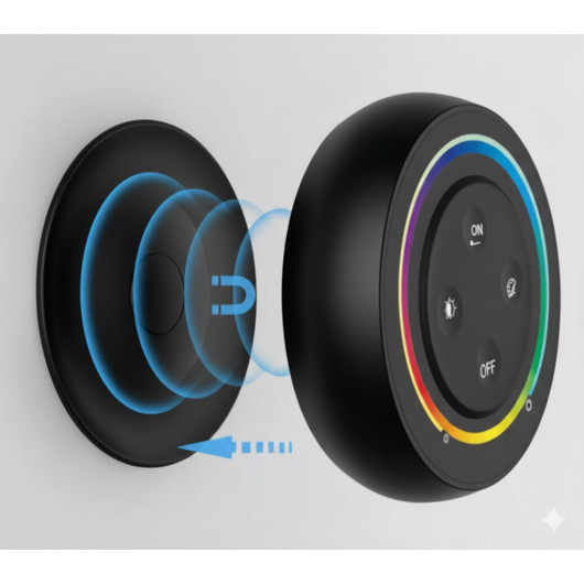 Contrôleur RGBW LED avec télécommande tactile 12 / 24V Miboxer | Rubans LED | support aimanté