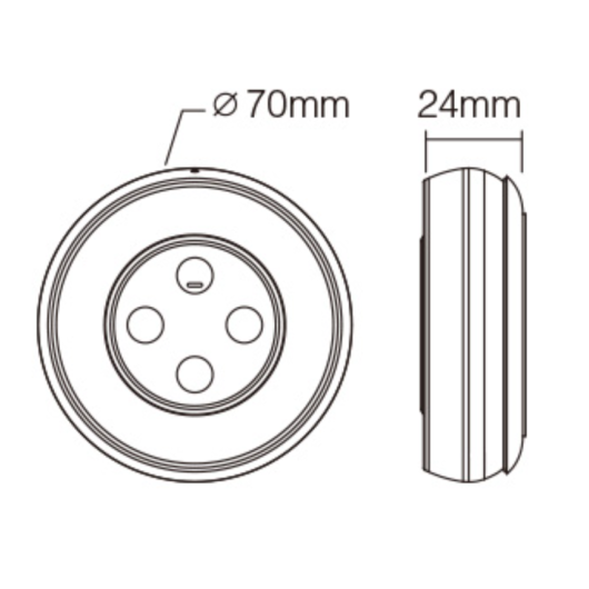 Contrôleur RGBW LED avec télécommande tactile 12 / 24V Miboxer | Rubans LED | dimensions télécommande 70 x 24