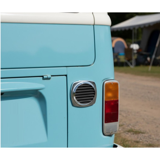 OSCULATI – Grille circulaire inox moulé Ø 75 mm – Conforme VASP-vu intégré sur van