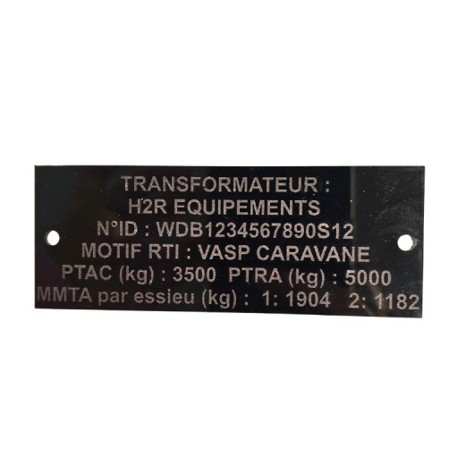 Plaque de transformation VASP | Acrylique