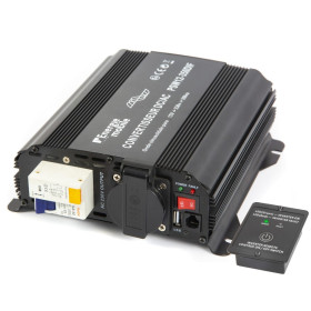 EM Convertisseur sinusoïdal DC-AC | PSW DIF-V2 350 Va - vu droite avec télécommande
