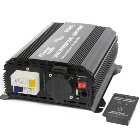 EM Convertisseur sinusoïdal DC-AC - PSW DIF-V2 700 Va - vu droite avec télécommande