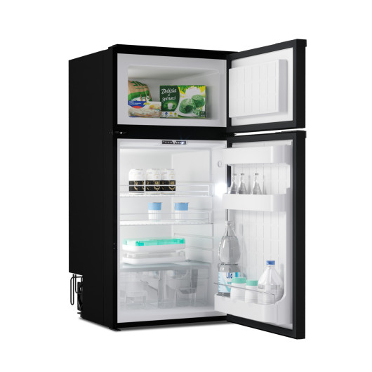 Frigo DP150i CHR digital noir Vitrifrigo | Réfrigérateur à compresseur 12/24V | 2 portes thermostat digital