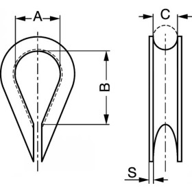 MARINOX Cosse acier galvanisé