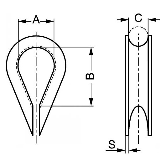 MARINOX Cosse acier galvanisé