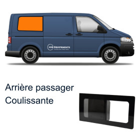 CARBEST Fenêtre arrière droite | coulissante | VW T5/T6/T6.1 court Fenêtre arrière coulissante droite VW T5/T6/T6.1 | Transporter court | Verre securit 43R pour van VASP