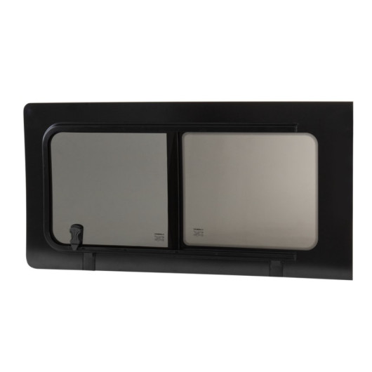 Fenêtre arrière coulissante gauche VW T5/T6/T6.1 long | baie en verre securit 43R pour van aménagé VASP | baie fermée
