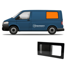 Fenêtre arrière coulissante gauche VW T5/T6/T6.1 long | baie en verre securit 43R pour van aménagé VASP