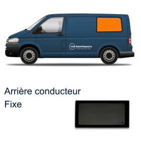 Fenêtre fixe arrière gauche VW T5/T6/T6.1 | baie pour van Transporter long | Verre securit 43R VASP | baie sur la carrosserie