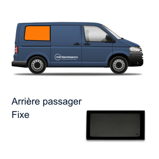 Fenêtre arrière fixe droite VW T5/T6/T6.1 long | baie en verre à coller pour van aménagé | VASP | + texte description