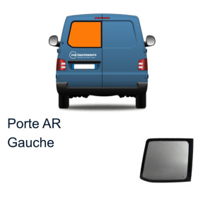 CARBEST Fenêtre porte arrière gauche | fixe | VW T5/T6/T6.1 Fenêtre fixe arrière gauche VW T5/T6/T6.1 | Baie porte arrière en Verre securit 43R pour van aménagé