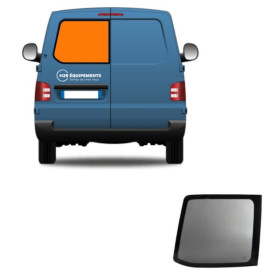 CARBEST Fenêtre porte arrière gauche | fixe | VW T5/T6/T6.1 Fenêtre fixe arrière gauche VW T5/T6/T6.1 | Baie porte arrière en Verre securit 43R pour van aménagé