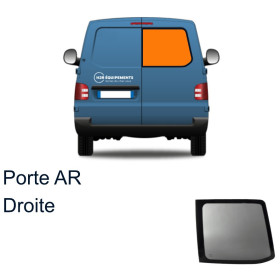 CARBEST Fenêtre porte arrière droite | fixe | VW T5/T6/T6.1 Fenêtre fixe arrière droite VW T5/T6/T6.1 | baie à coller pour porte arrière du van aménagé | VASP