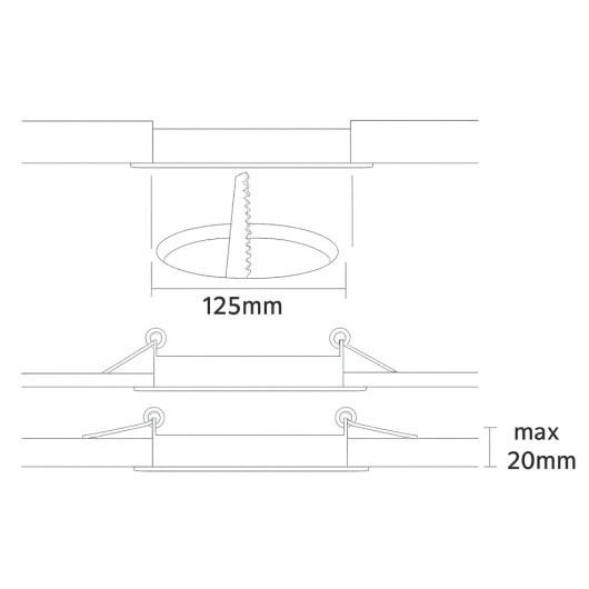 OSCULATI Grille PVC ronde distribution 88 cm² | ø 125 mm