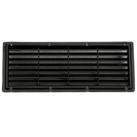 Kit Grille ventilation frigo trimixte 375 x 150 mm noir MPK - cache Hiver et moustiquaire - camping-car