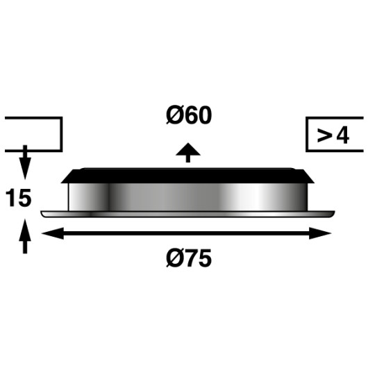 Spot Vega 75 Frilight | Plafonnier et Spot pour bateau de plaisance dimensions
