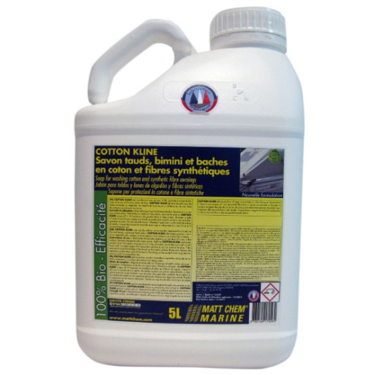 Matt Chem Cotton Kline | Savon nettoyant écologique taud, bimini et capote de bateau | bidon 1 L