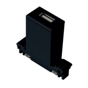 Prise USB-A pour rail alimenté Dimatec | Réglette et rail camping-car ou bateau de plaisance | Noir