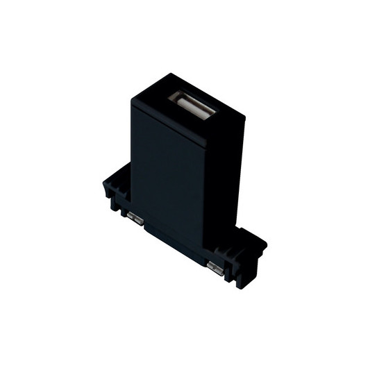 Prise USB-A pour rail alimenté Dimatec | Réglette et rail camping-car ou bateau de plaisance | Noir