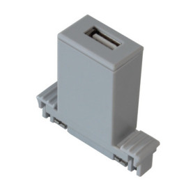 Prise USB-A pour rail alimenté Dimatec | Réglette et rail camping-car ou bateau de plaisance | Noir