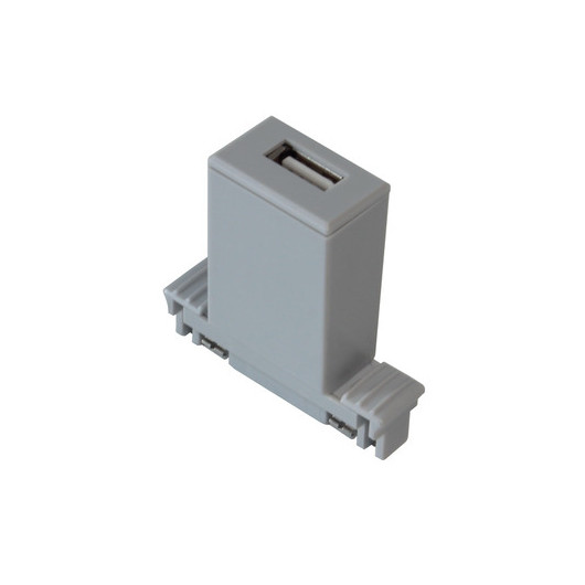 Prise USB-A pour rail alimenté Dimatec | Réglette et rail camping-car ou bateau de plaisance | gris argenté