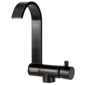 Robinet noir rabattable Osculati | Mitigeur eau chaude/froide pour van, fourgon, camping‑car et bateau