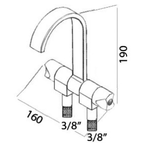 Robinet mélangeur noir escamotable Osculati | Eau chaude/froide pour van, fourgon, camping‑car et bateau