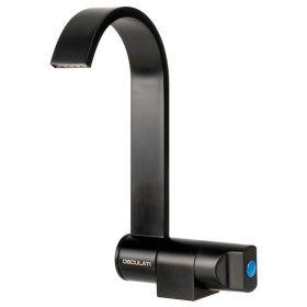 Robinet noir rabattable Osculati | Eau froide pour van, fourgon, camping‑car et bateau