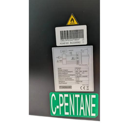 PUNDMANN D30 | Réfrigérateur tiroir 20 L fiche pentane