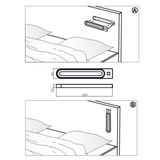 Applique LED d'ambiance ports USB 12 V Furnika | éclairage camping-car aménagé, bateau, tiny house