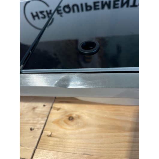 Combiné évier 2 feux reconditionné gaz CARBEST - évier à droite couvercle ouvert