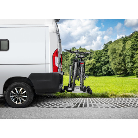 SD260 EUFAB - porte-vélos télescopique de boule d'attelage pour fourgon aménagé - position route